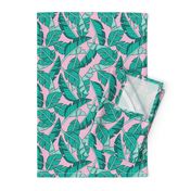 banana leaves - pink, small