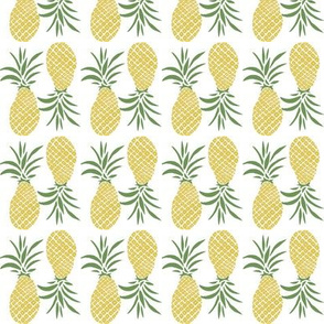 multi directional pineapple - white