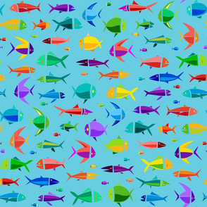 Common Fish of the MadTropic 18in blue