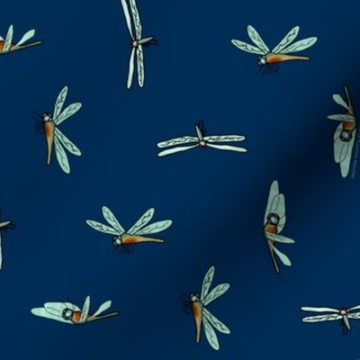 Dragonflies Ditsy Navy Blue