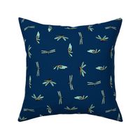 Dragonflies Ditsy Navy Blue