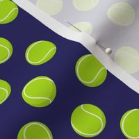 (small scale) tennis balls on blue C19BS