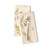 Australian Floral - beige, large 