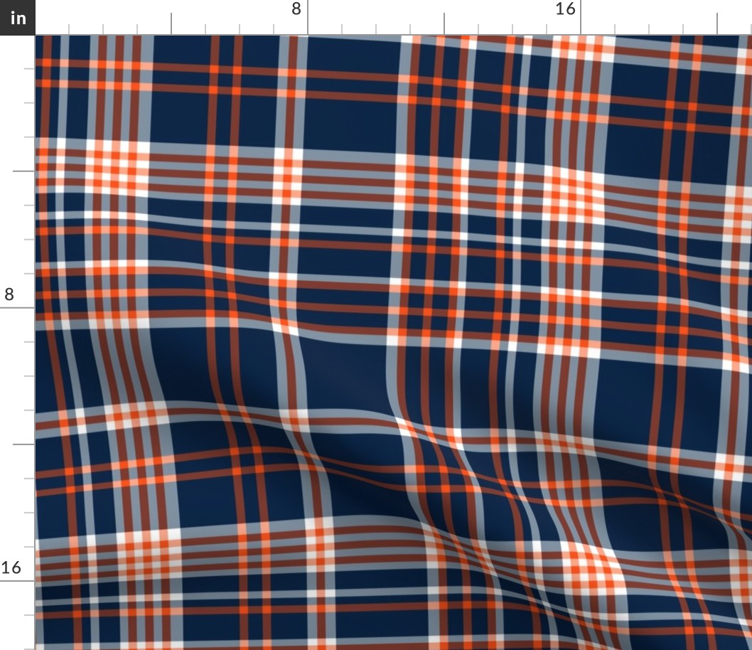 The Navy and the Orange: Plaid