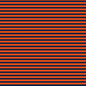 The Navy and the Orange: Two Color Baby Stripes - Horizontal