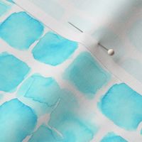 Watercolor Squares in Blue