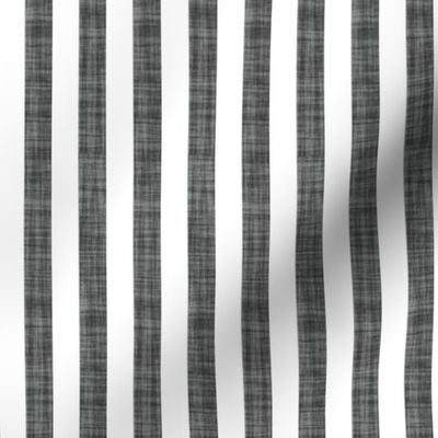 charcoal linen 1/2" vertical stripes