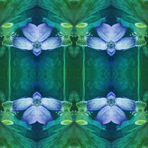 LOTUS ORCHID GEOMETRY BLUE GREEN PAYSMAGE