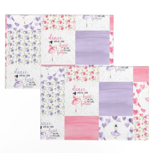 Ballerina//Pink&Purple - Wholecloth Cheater Quilt