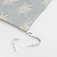 Bird of Paradise Tropical Flowers - navy and cream