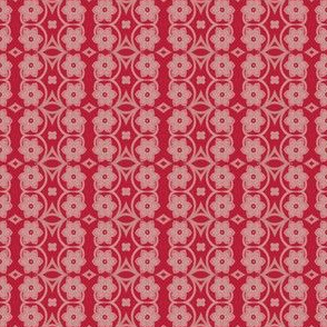 Quilting in Red Design No 13 Flower Lace