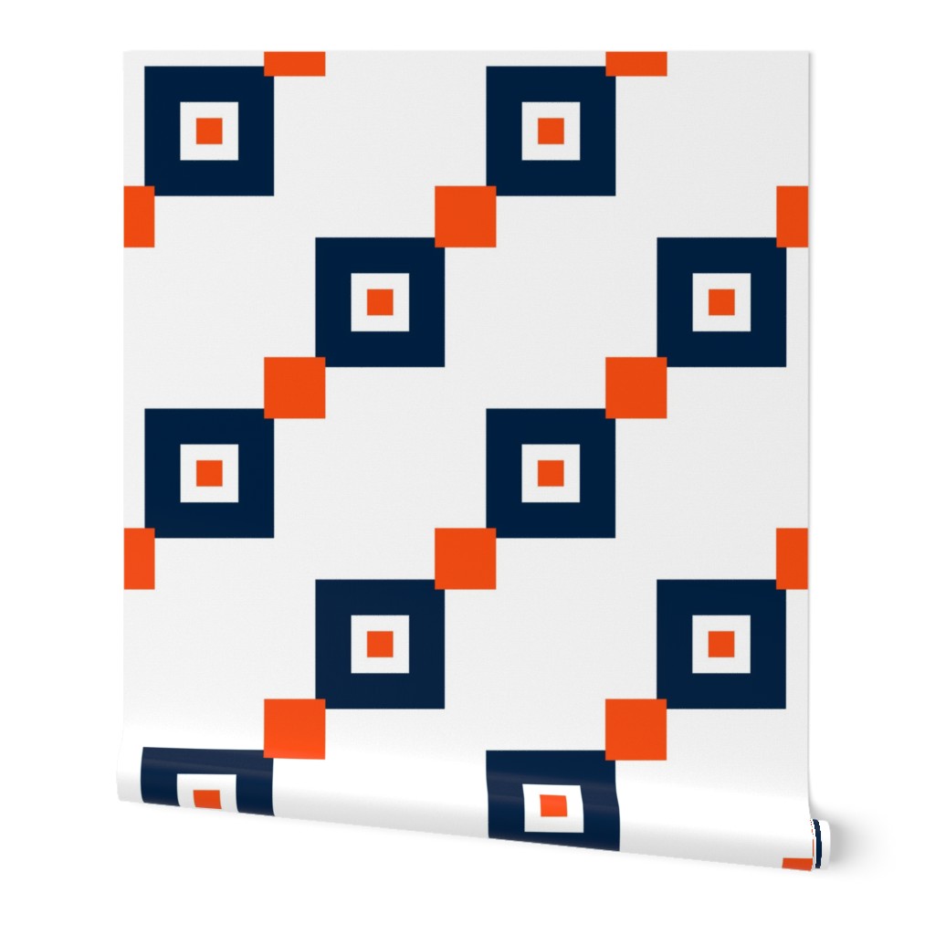 The Navy and the Orange: Diagonal Squares