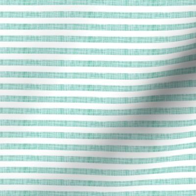aqua linen 1/4" horizontal stripes