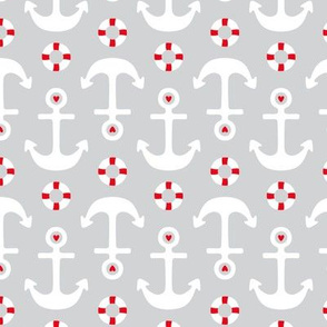 anchors MED grey and white || canada day canadian july 1st