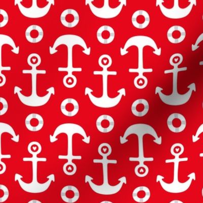 anchors MED red and white || canada day canadian july 1st