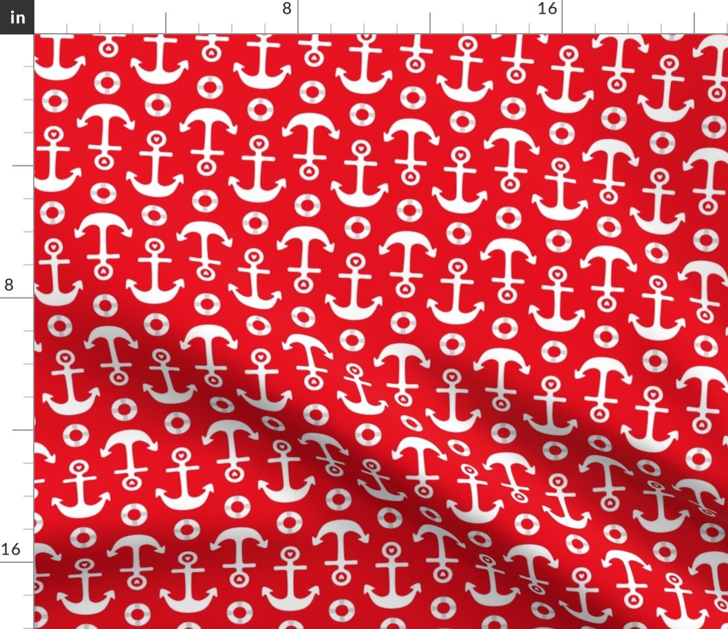 anchors MED red and white || canada day canadian july 1st