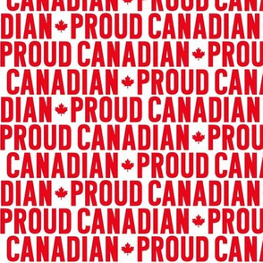 proud canadian red on white canadian maple leafs UPPERcase || canada day july 1st