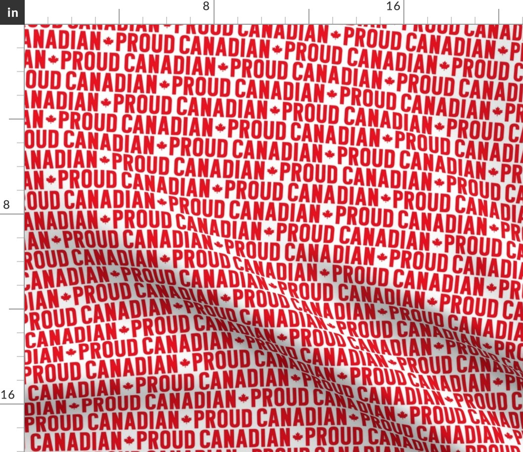 proud canadian red on white canadian maple leafs UPPERcase || canada day july 1st