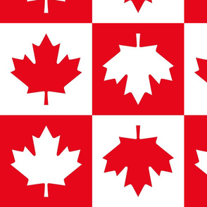 checkered squares LG maple leafs red and white maple leaves || canada day canadian july 1st