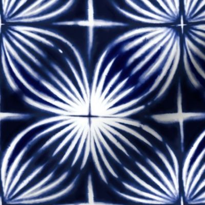 Shibori Flower - Dark Indigo