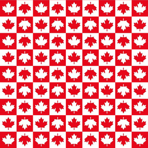 checkered squares SM maple leafs red and white maple leaves || canada day canadian july 1st