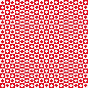 checkered squares XSM maple leafs red and white maple leaves || canada day canadian july 1st