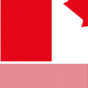 polka flag 1 yard 42x36 red and white || canada day canadian july 1st