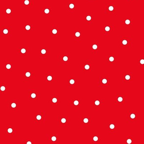 mixed polka dots MED reversed red and white || canada day canadian july 1st