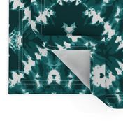 Tie Dye teal mosaic shibori Wallpaper