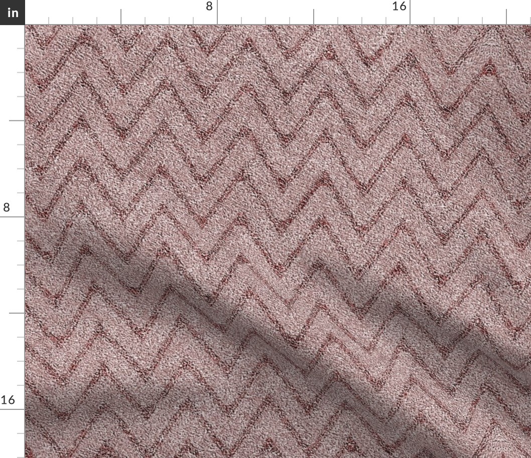 Dusty Pink and Maroon Velvet Chevron 