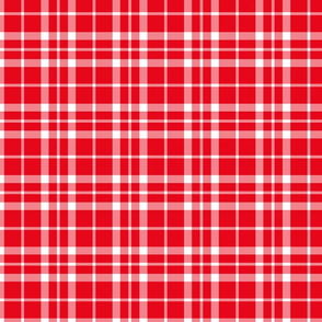 plaid MED red and white || canada day canadian july 1st