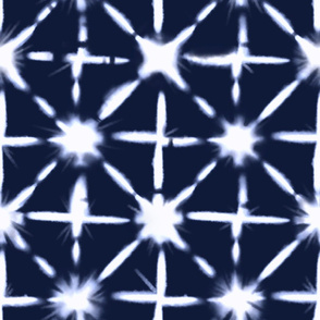 Shibori Geometric - Large indigo blue