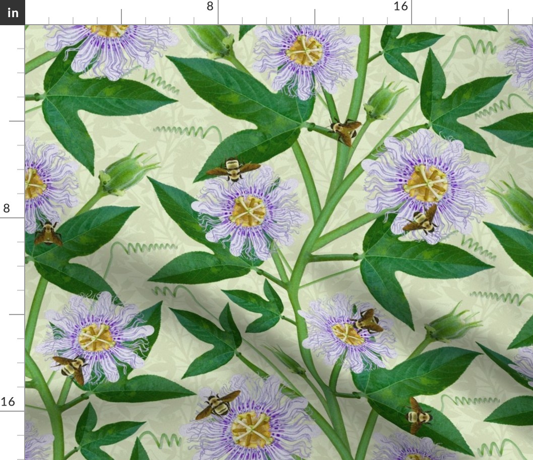 Bumble Bee Passion Flower Large Scale