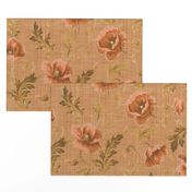 Poppies For Dorothy ~ Autumn Sunset Linen Luxe  