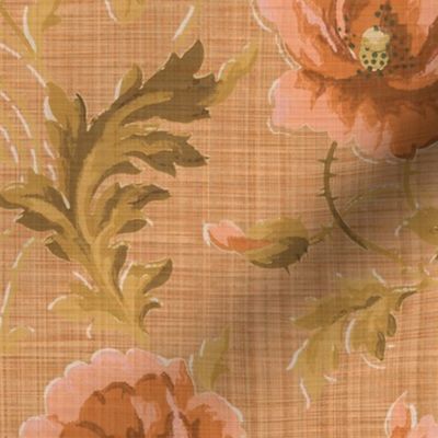 Poppies For Dorothy ~ Autumn Sunset Linen Luxe  