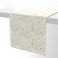 chevron painted-cream gold