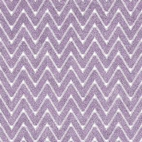 Dusty Lilac and White Velvet Chevron