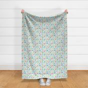 **TK-SUMMER SMALL WHIMSICAL BIRDS-BRITE-Teal