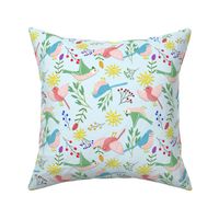 **TK-SUMMER SMALL WHIMSICAL BIRDS-BRITE-Teal