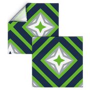 The Navy and the Green: Four Point Stars in a Box