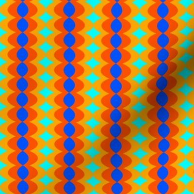 Blue and Orange Bead Stripes