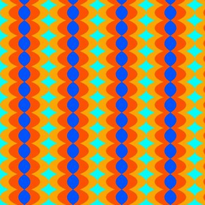 Blue and Orange Bead Stripes