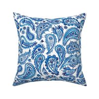 blue painted paisley