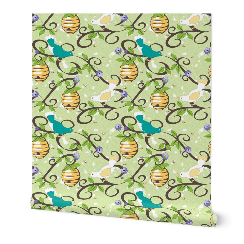 All About the Birds and the Bees in Spring - Green