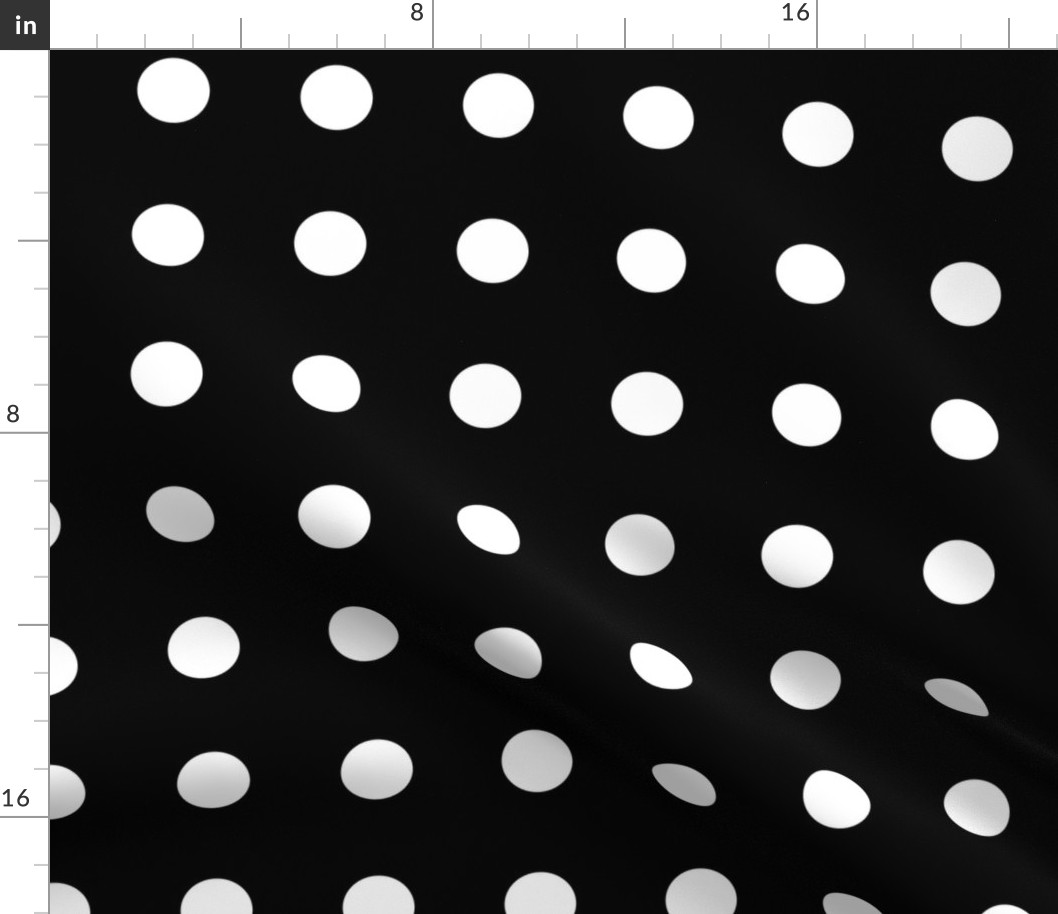 Dots - White on Black large