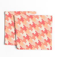 Peach Fuzz retro houndstooth check