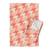 Peach Fuzz retro houndstooth check