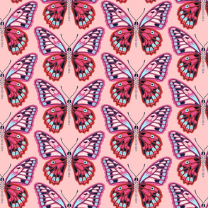 springtime butterflies pattern - blush