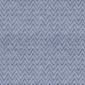 Dusty Denim and Blue Velvet Chevron