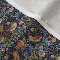 William Morris ~ Strawberry Thief ~ Bright Blue ~ Wee Small